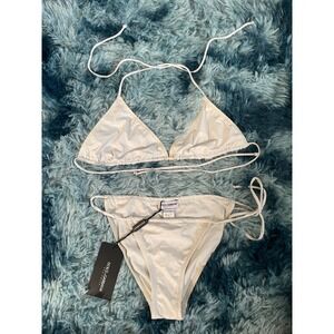 Dolce&Gabbana Kids Beachwear Bikini Set Swimsuit‎ Beige